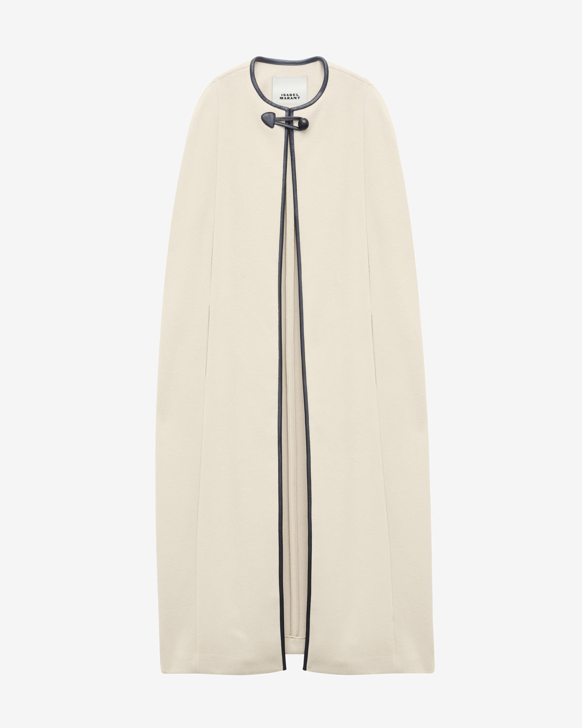 Emilina long wool and cashmere cape - Ecru - Woman - 4