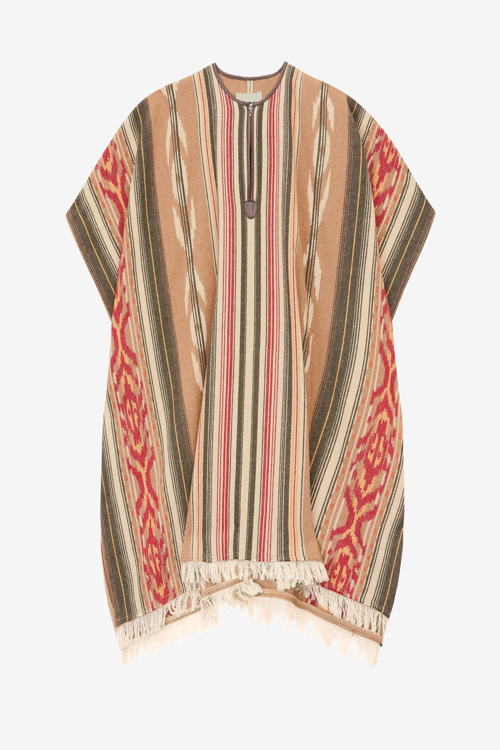 Capa de lana con estampado gráfico davida - Camel - Woman - 1