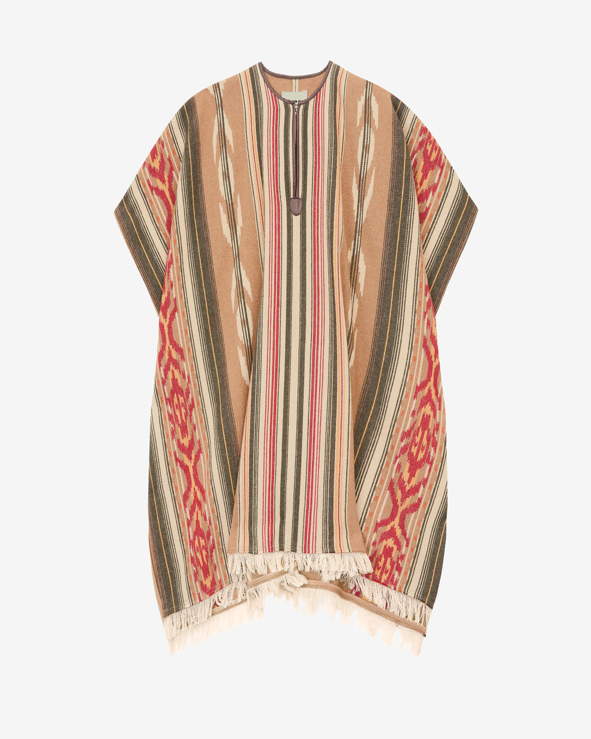 Capa de lana con estampado gráfico davida - Camel - Woman - 4