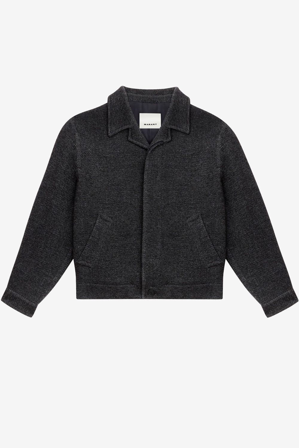 Simon short virgin wool coat - Anthracite - Man - 1