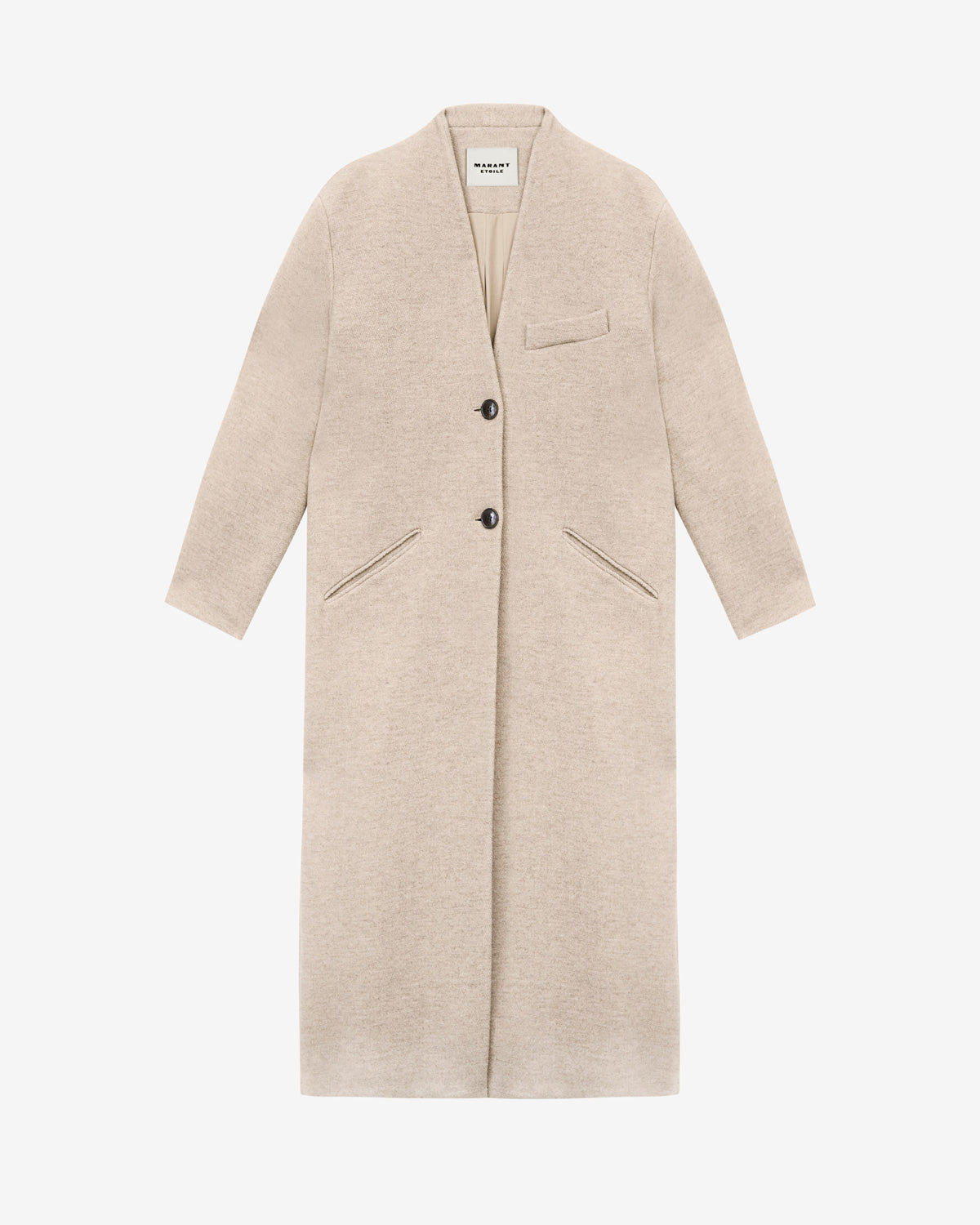 Eris long virgin wool coat - Beige - Woman - 4