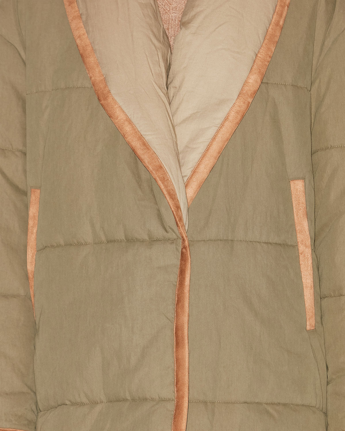 Gally quilted cotton down coat - Khaki - Woman - 2