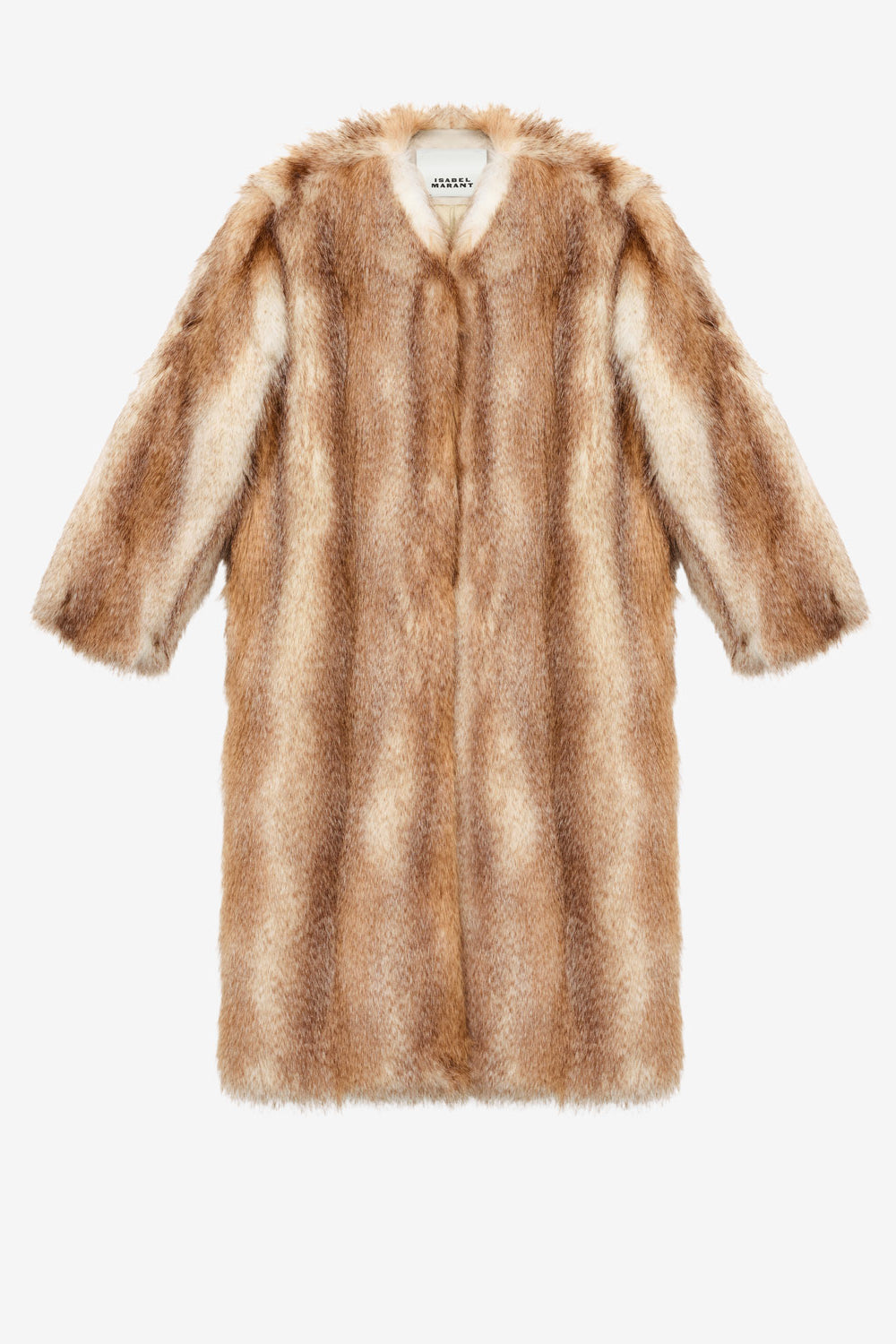 Alberta long faux fur coat - Natural - Woman - 1