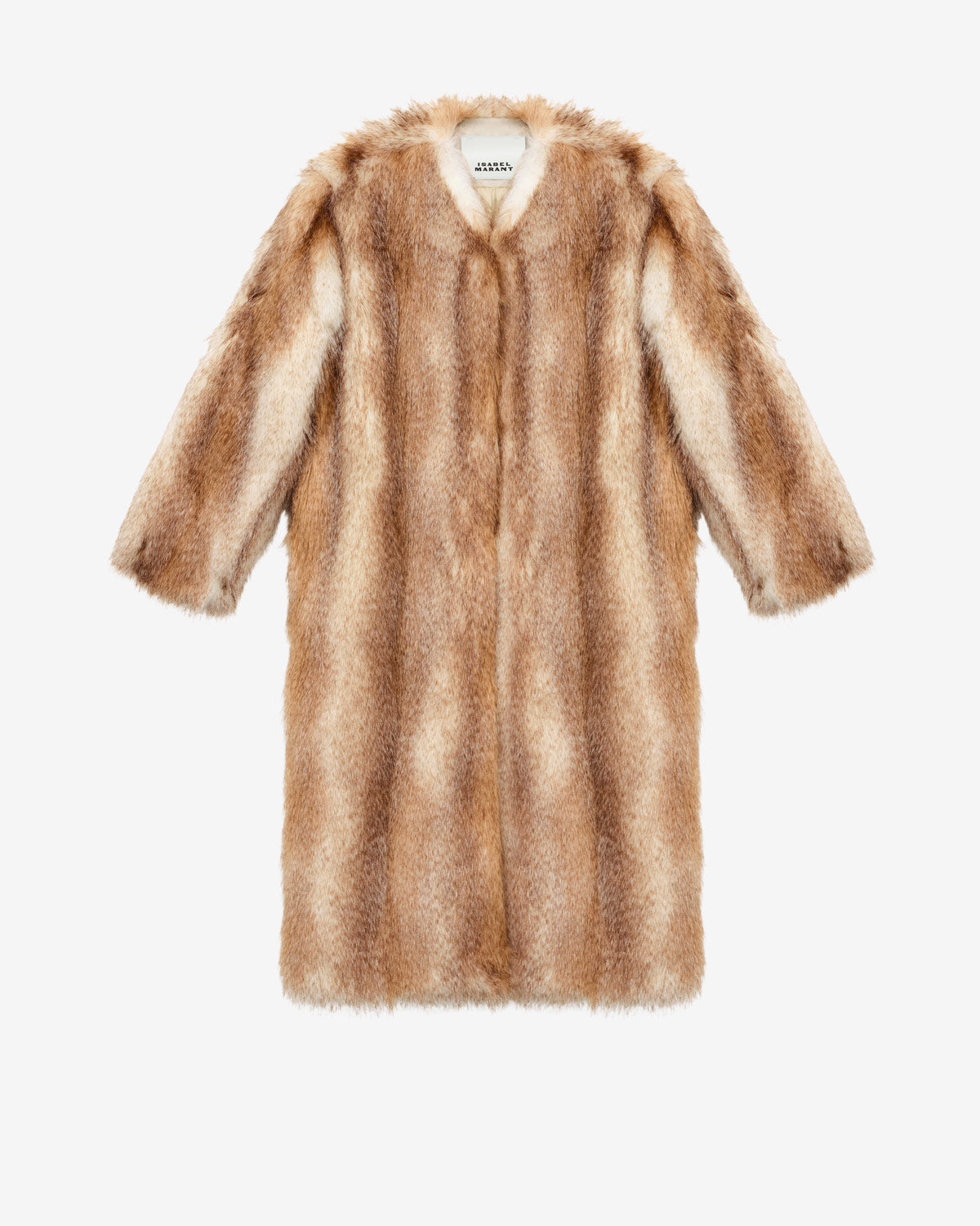 Abrigo largo efecto pelo alberta - Natural - Woman - 4