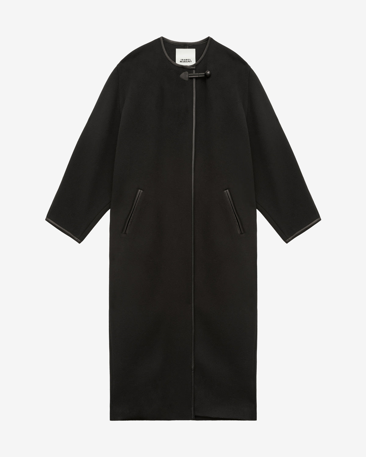 Klassischer mantel elza aus wolle und kaschmir - Schwarz - Woman - 4