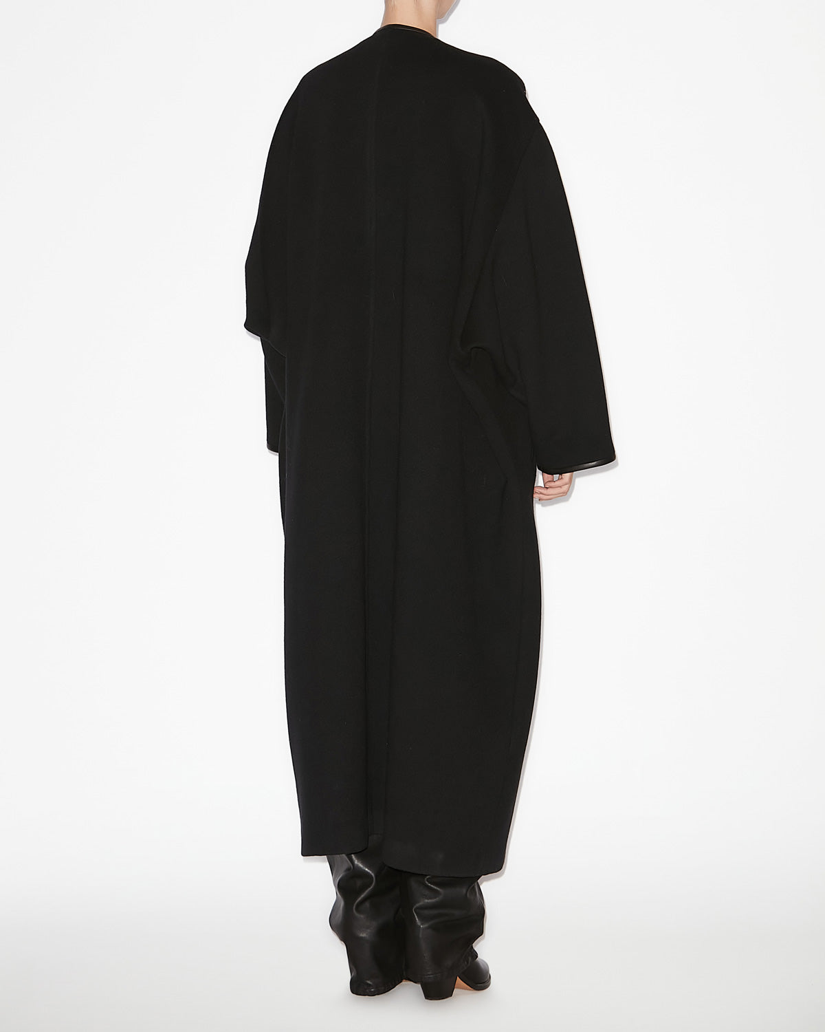 Klassischer mantel elza aus wolle und kaschmir - Schwarz - Woman - 3