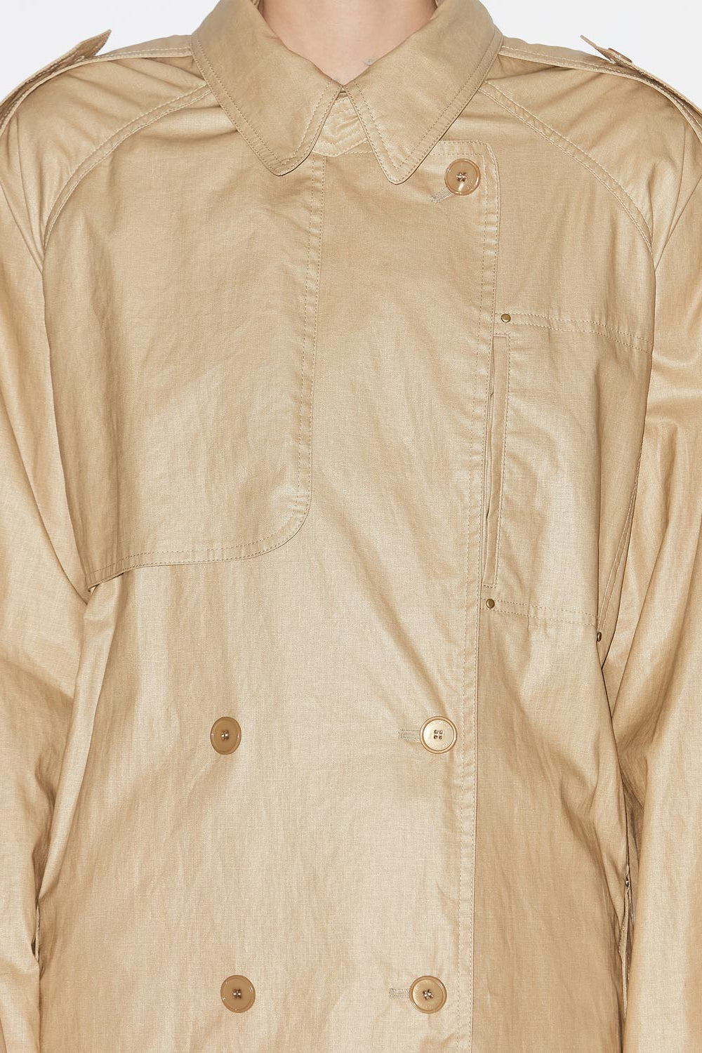 Gabardina de lino revestida franny - Beige - Woman - 3