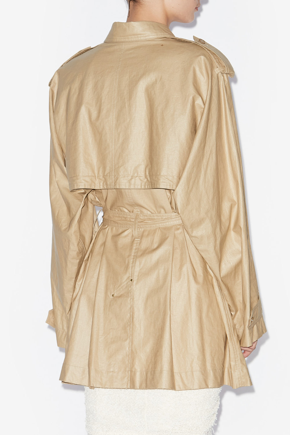 Gabardina de lino revestida franny - Beige - Woman - 5