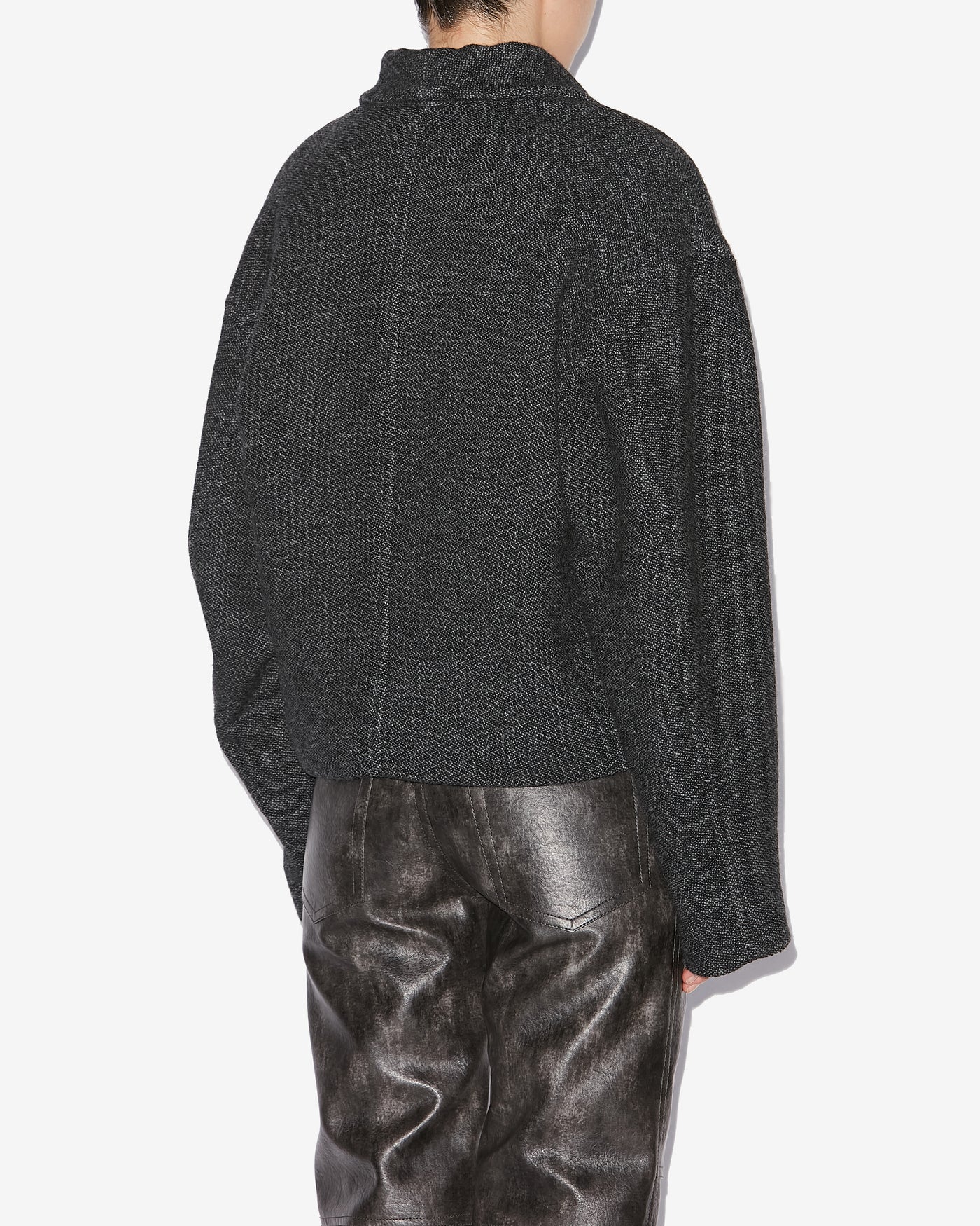 Manteau court lanna en laine vierge - Anthracite - Woman - 4