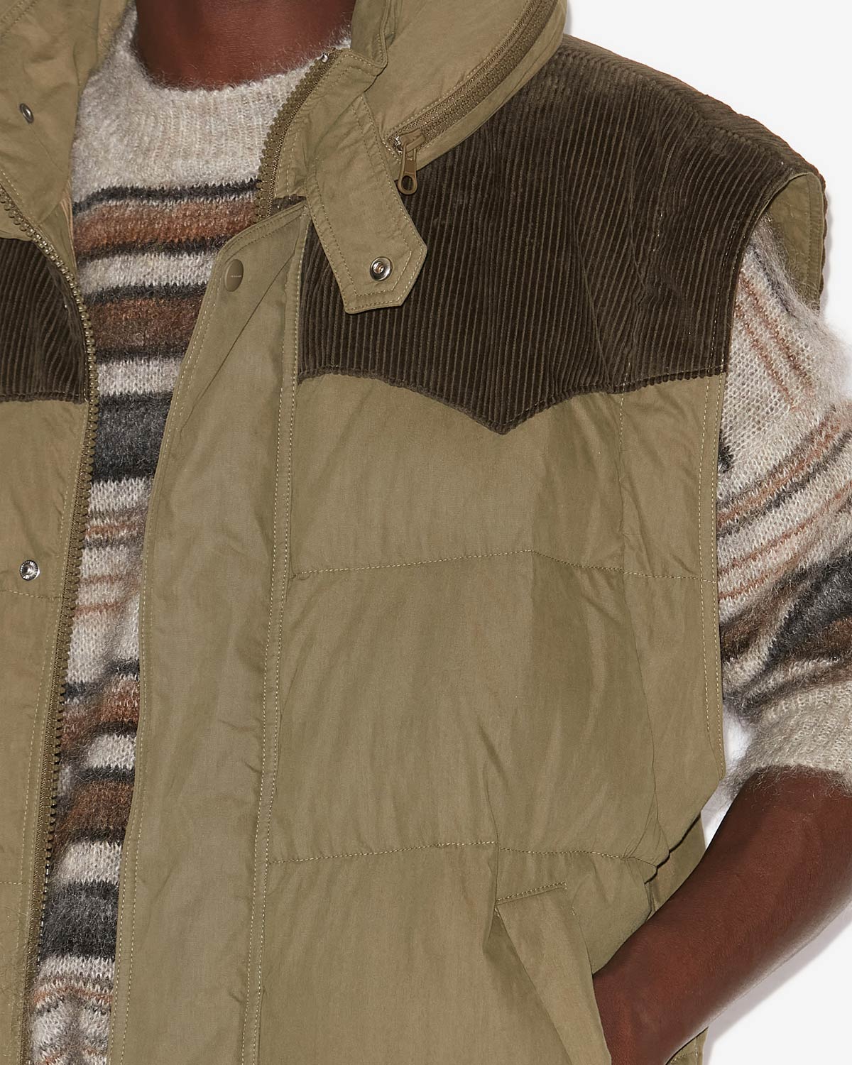 Yuri cotton down coat - Khaki - Man - 2