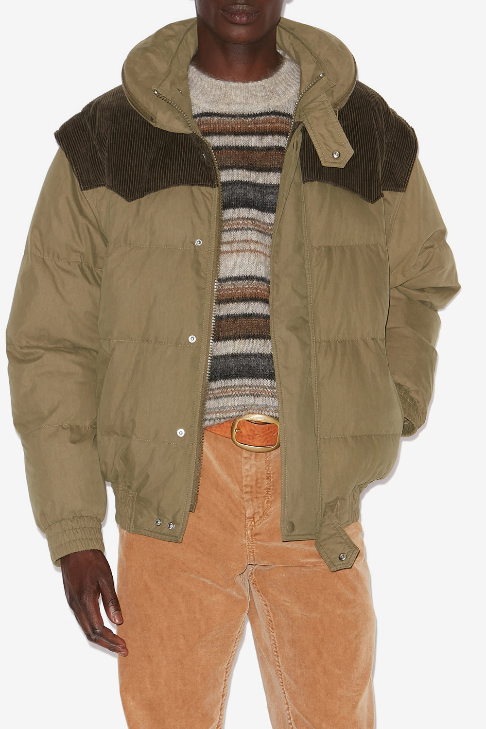 Manteau doudoune yuri en coton - Kaki - Man - 4