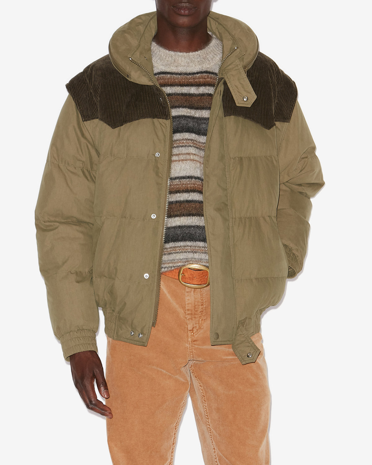 Yuri cotton down coat - Khaki - Man - 3