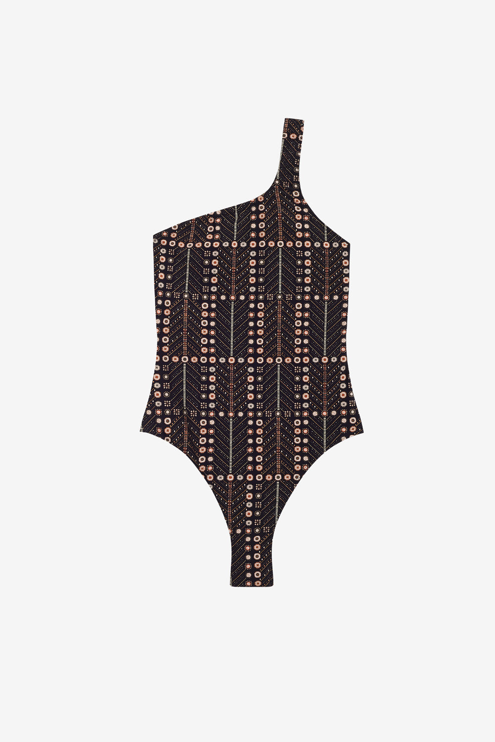 Bañador estampado de una pieza sage - Negro lavado - Woman - 1