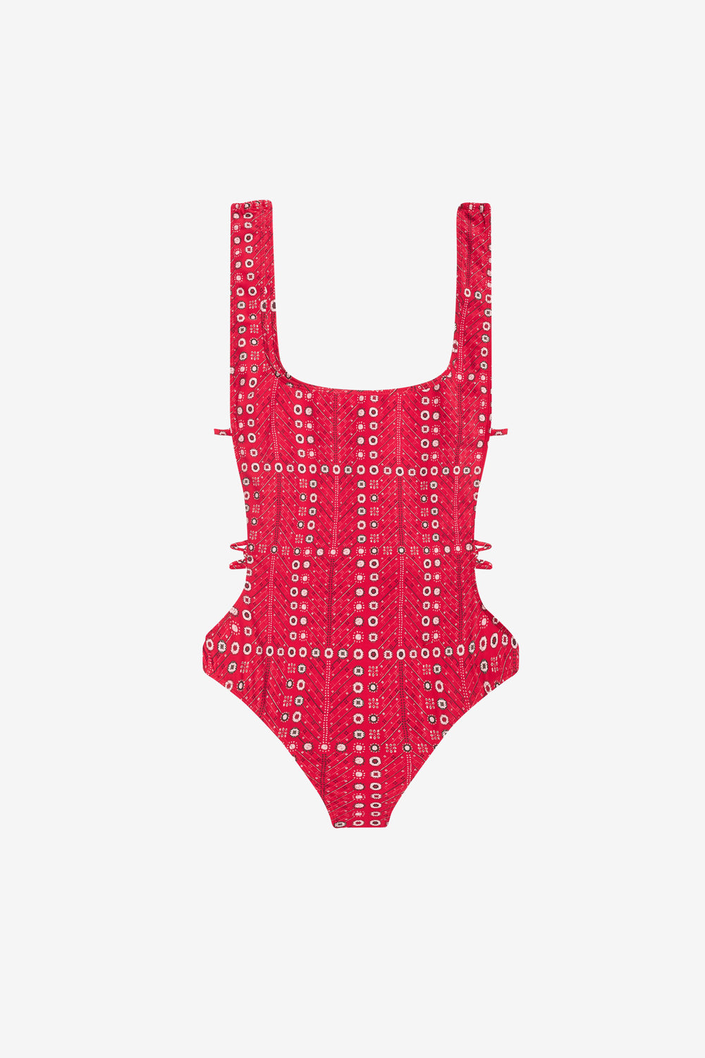 Bañador de una pieza estampado tenisia - Rojo - Woman - 1