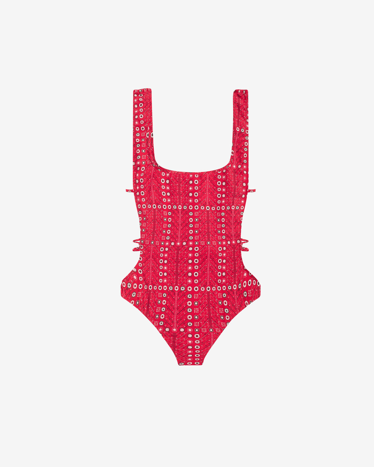 Tenisia printed one-piece swimsuit - Red - Woman - 1