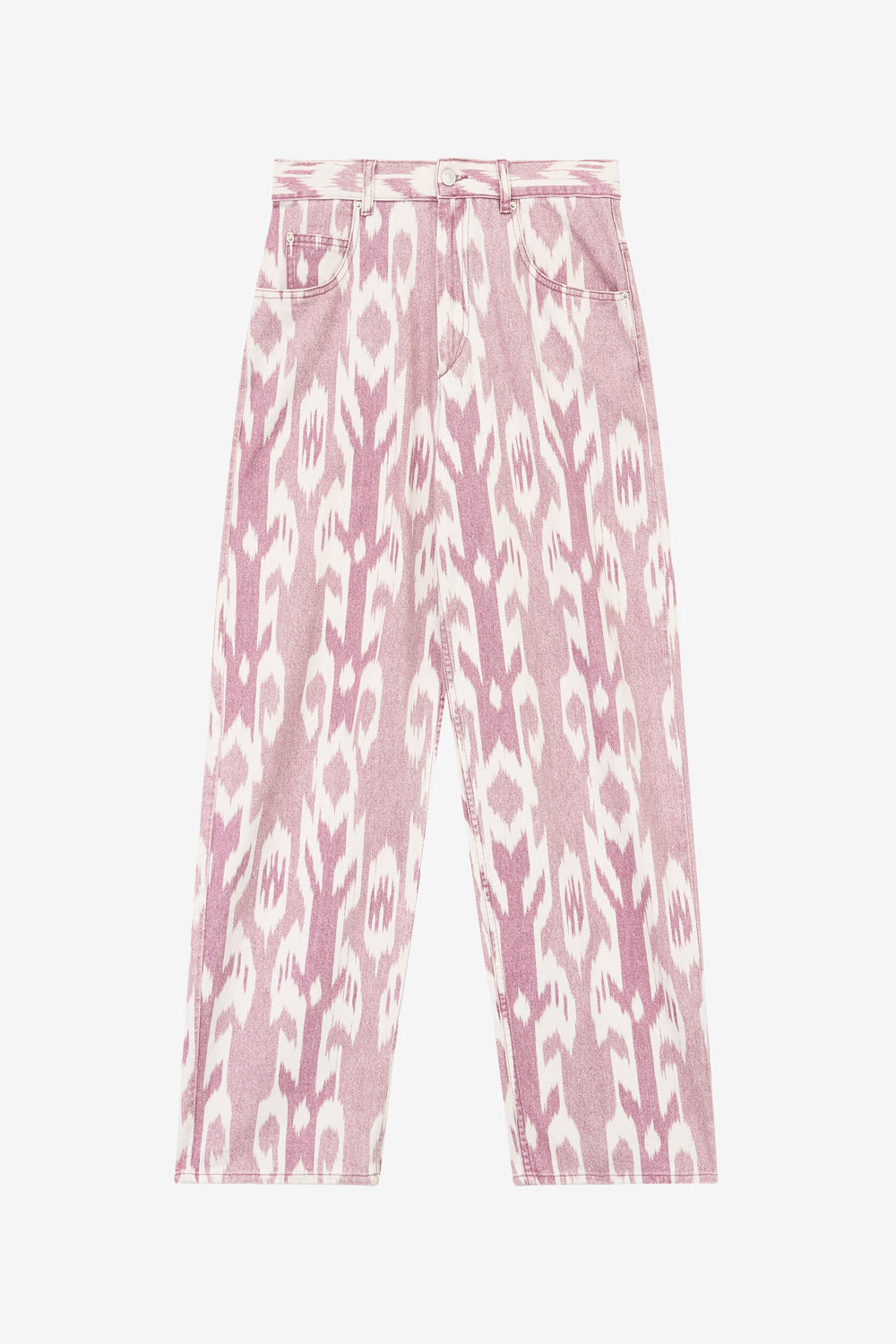 Joanny loose fit denim ikat print jeans - Pink - Woman - 1