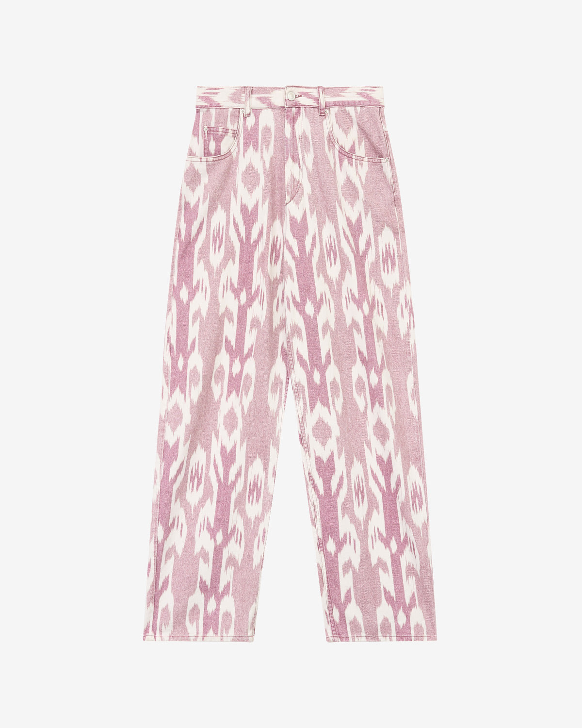 Joanny loose fit denim ikat print jeans - Pink - Woman - 5