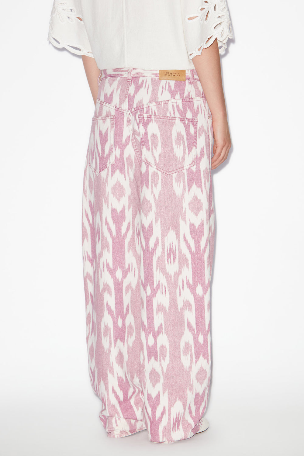 Joanny loose fit denim ikat print jeans - Pink - Woman - 5