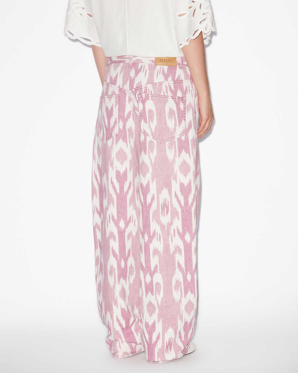 Joanny loose fit denim ikat print jeans - Pink - Woman - 4