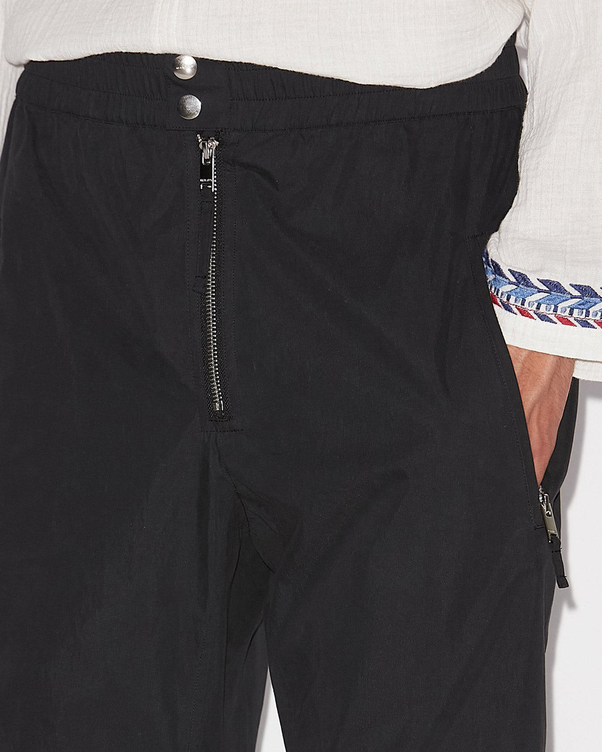 Yilsen pants with zippers - Black - Man - 2