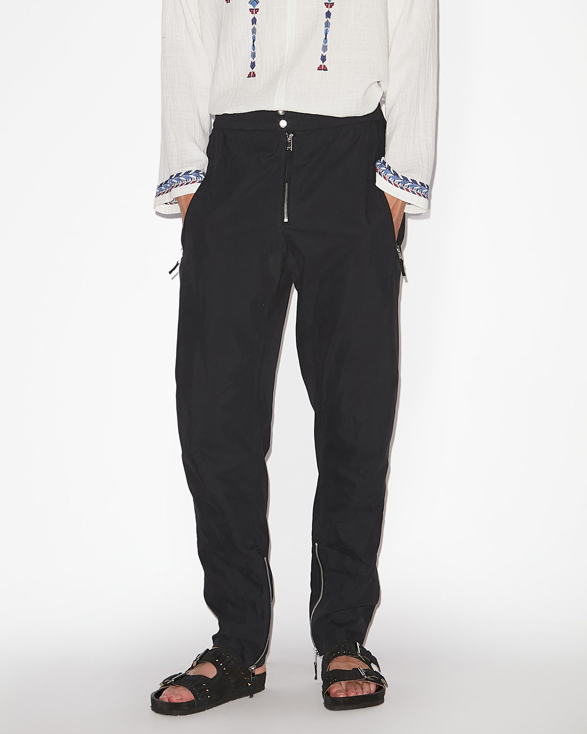 Yilsen pants with zippers - Black - Man - 3