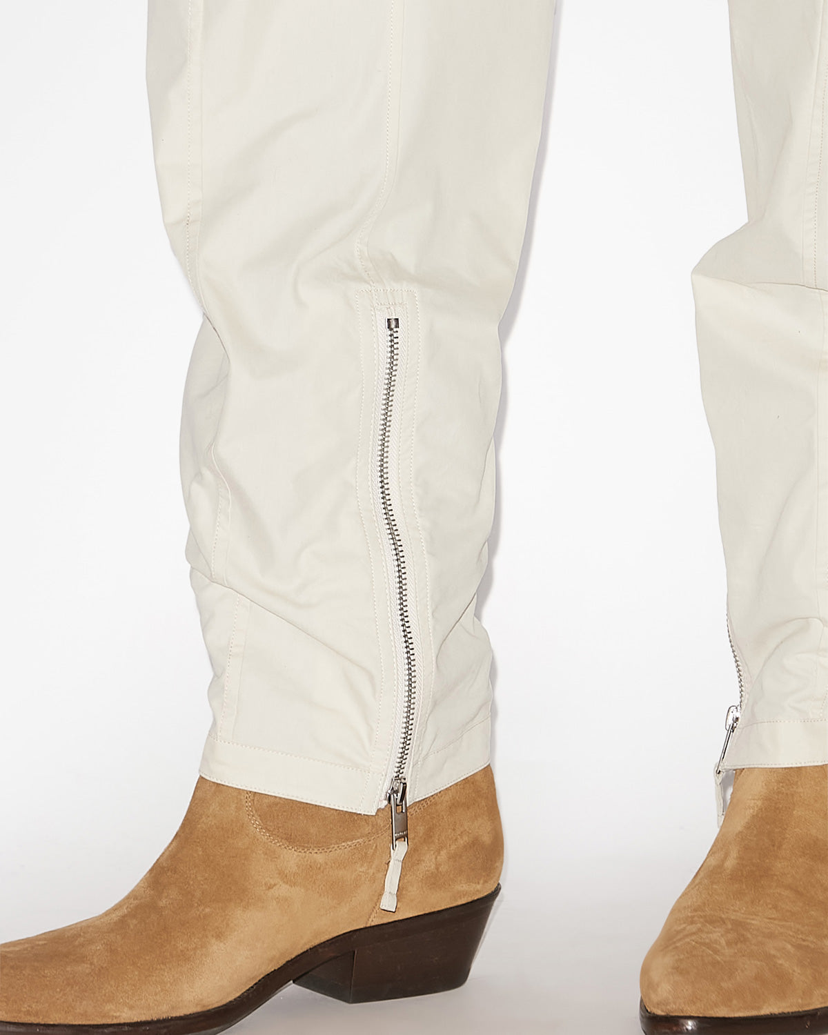 Yilsen pants with zippers - Ecru - Man - 2