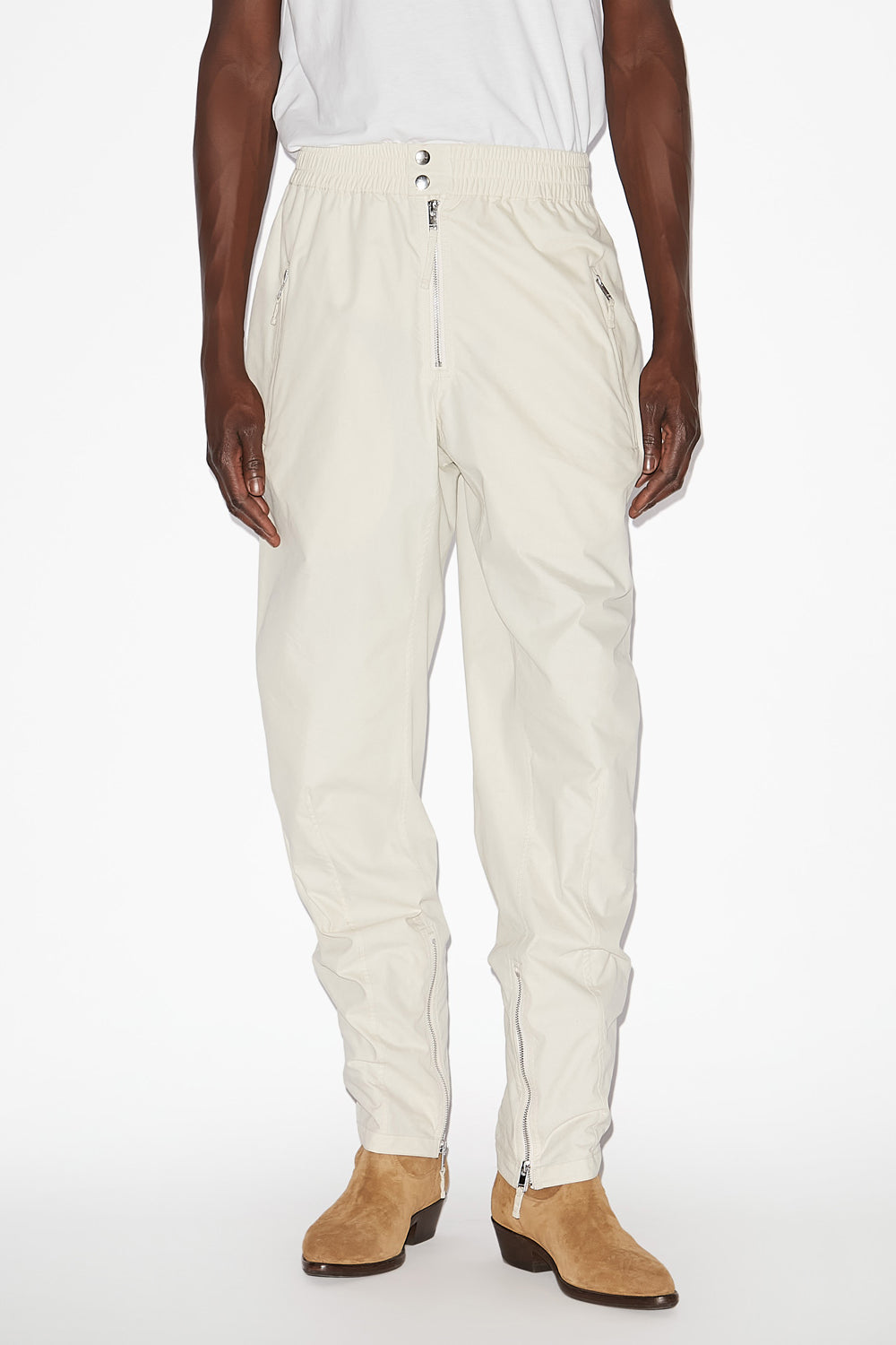 Yilsen pants with zippers - Ecru - Man - 4