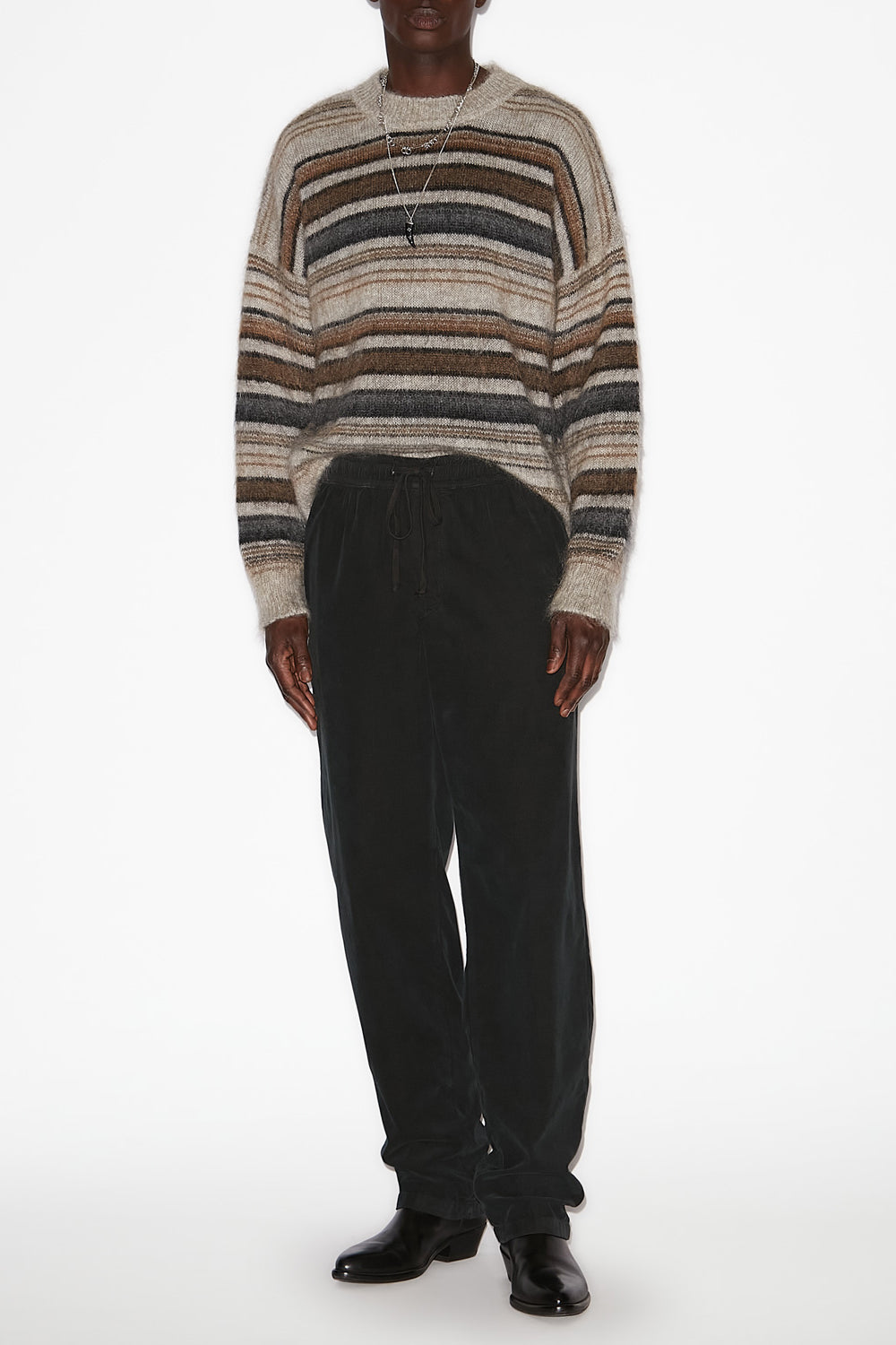 Nirlen corduroy pants - Black - Man - 2