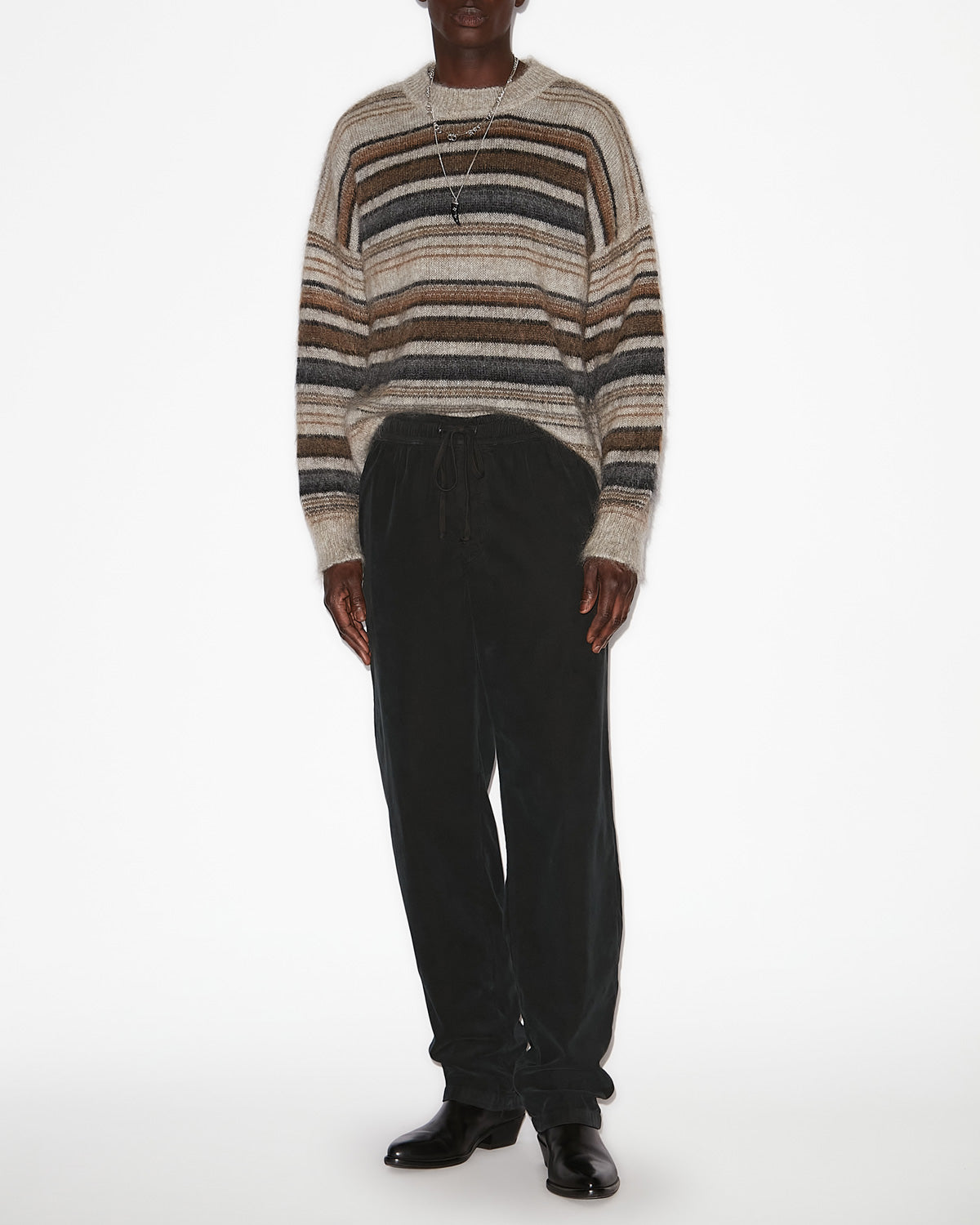 Nirlen corduroy pants - Black - Man - 1