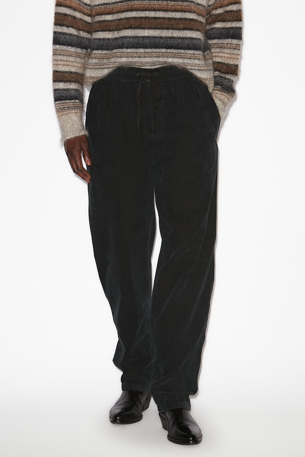 Nirlen corduroy pants - Black - Man - 4
