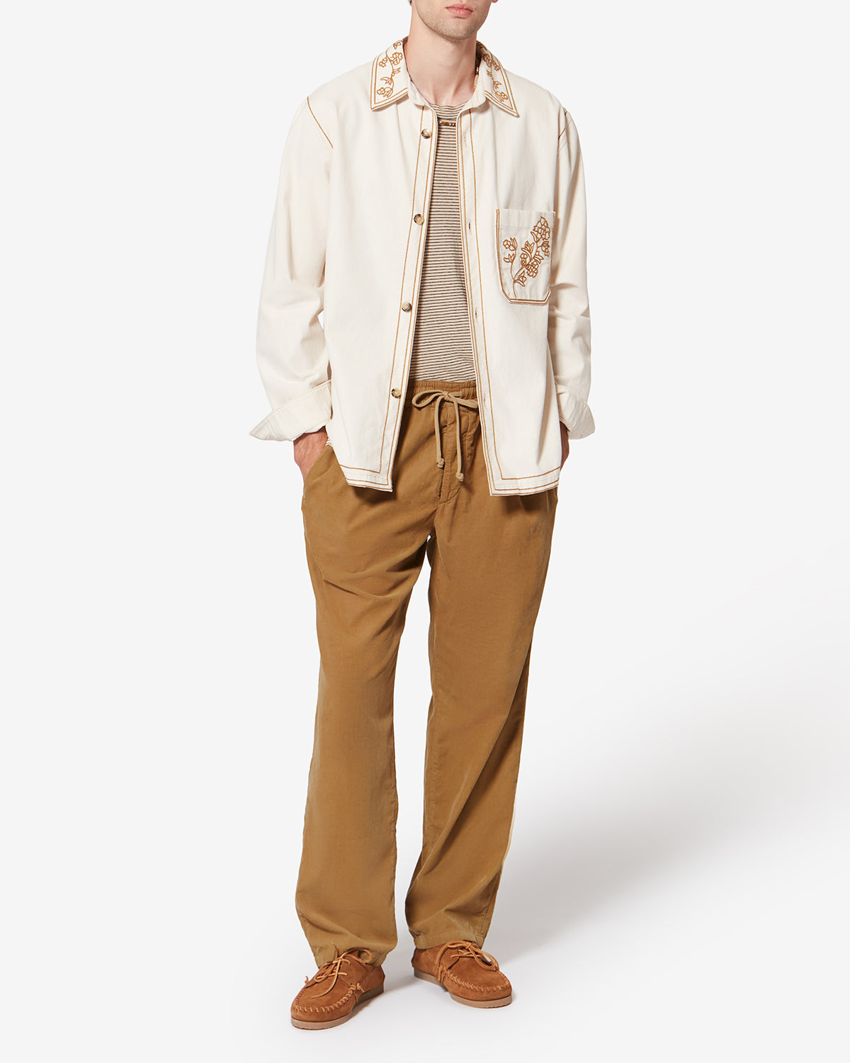 Nirlen コーデュロイ ラージパンツ - Light bronze - Man - 1