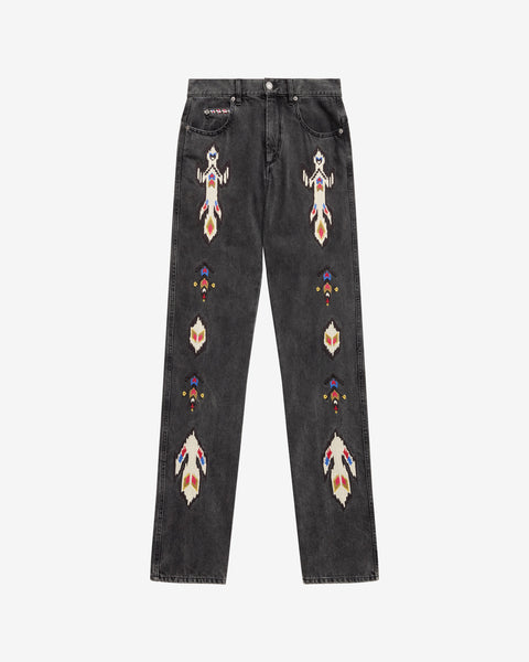 【送料&関税込】Isabel Marant Pernel Pant Prunelia pants Woman metallic black | ISABEL MARANT Official