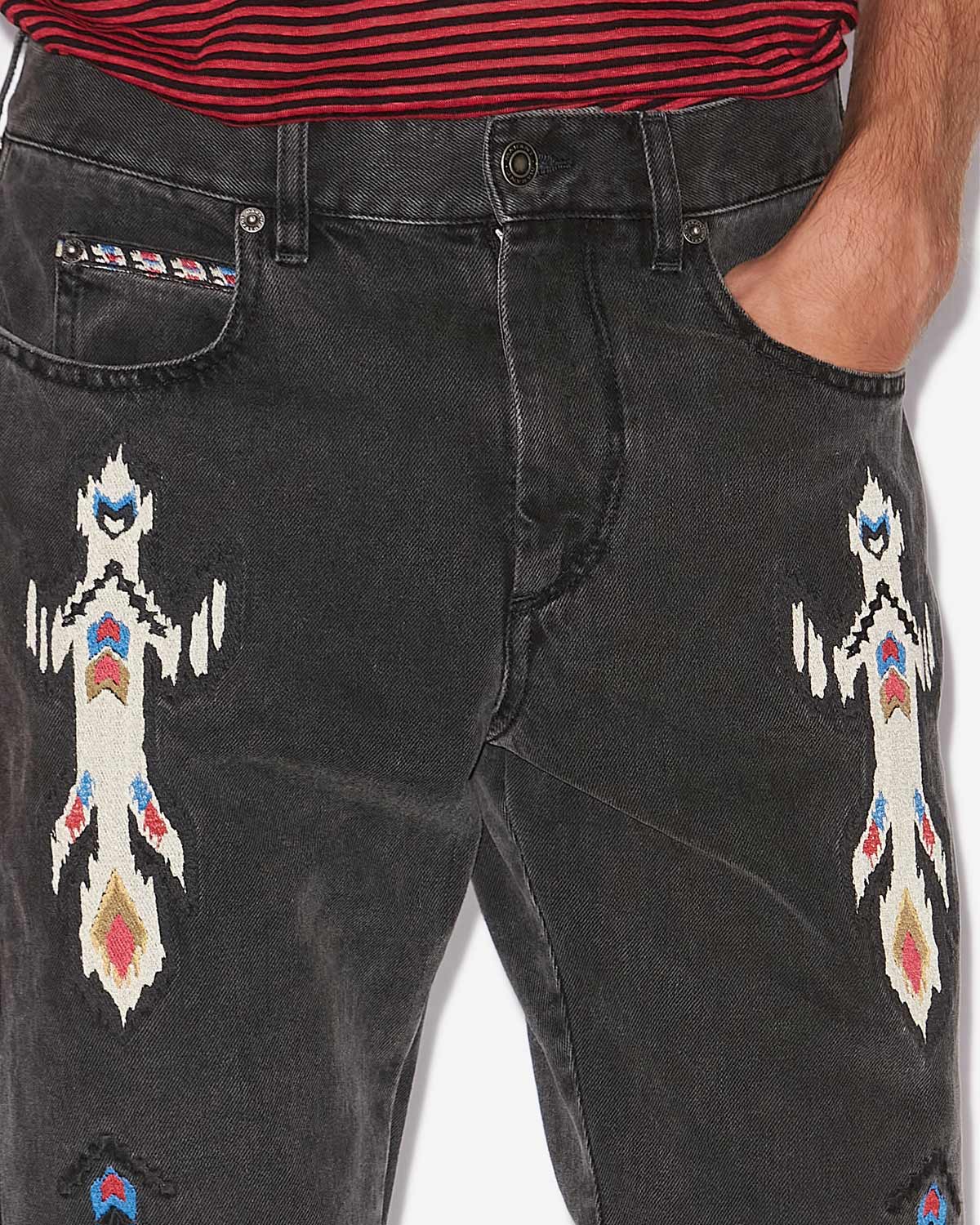 Lewys embroidered denim jeans - Dark gray - Man - 2