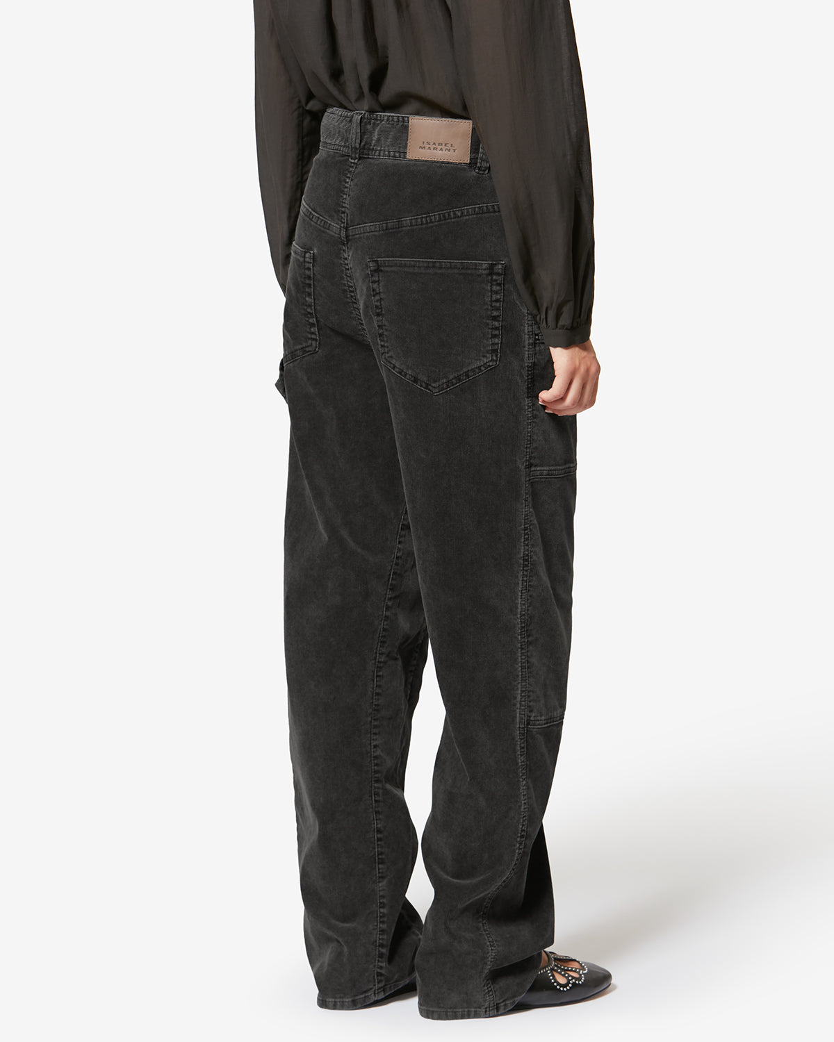 Pantaloni in velluto a coste lois - Nero lavato - Woman - 4