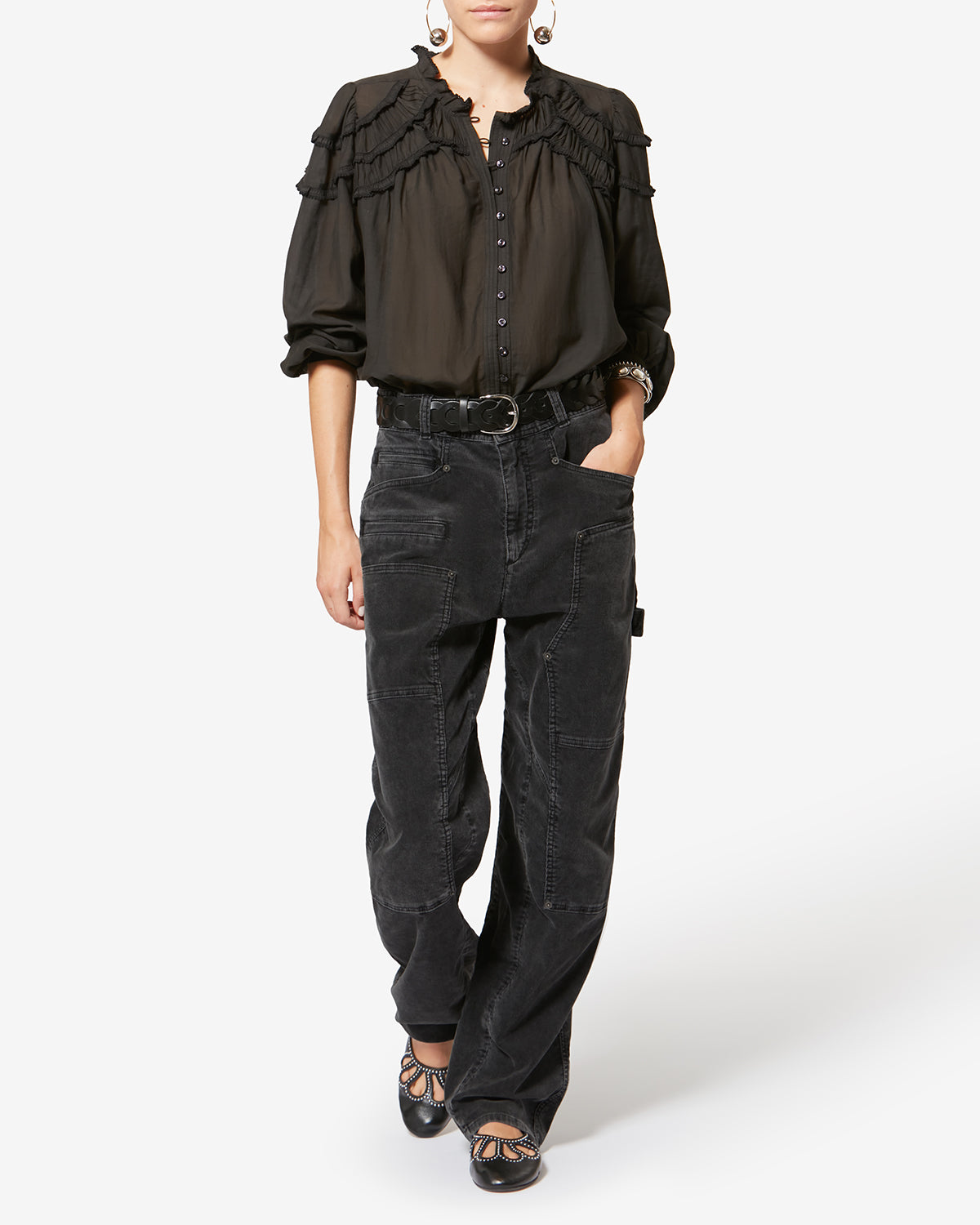 LOIS PANTS Woman black | ISABEL MARANT Official online store