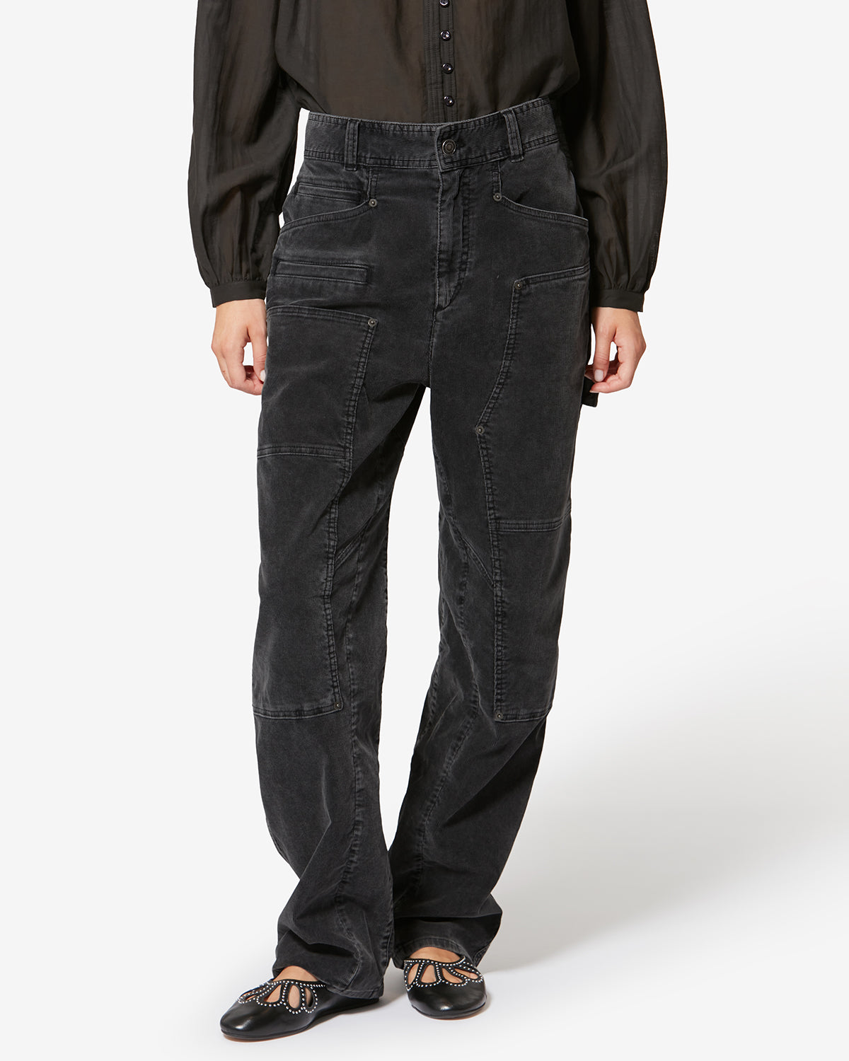 LOIS PANTS Woman black | ISABEL MARANT Official online store