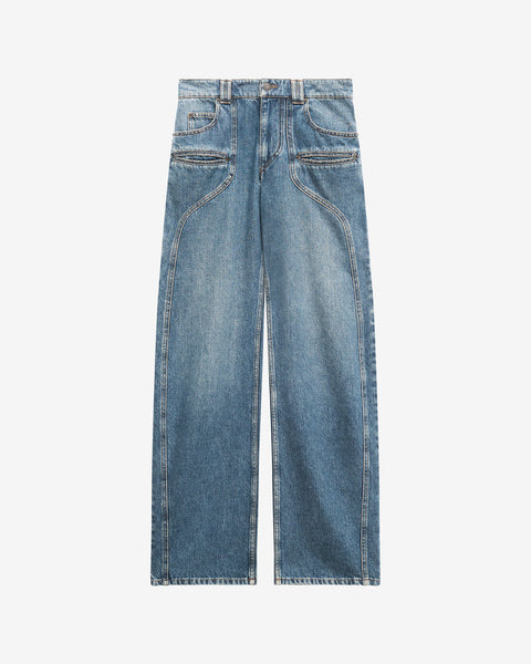 デニム・ジーパン ISABEL MARANT Woman Jeans Blue PA0052FAB1H06I 30BU Lemony Pants Woman blue | ISABEL MARANT Official online store