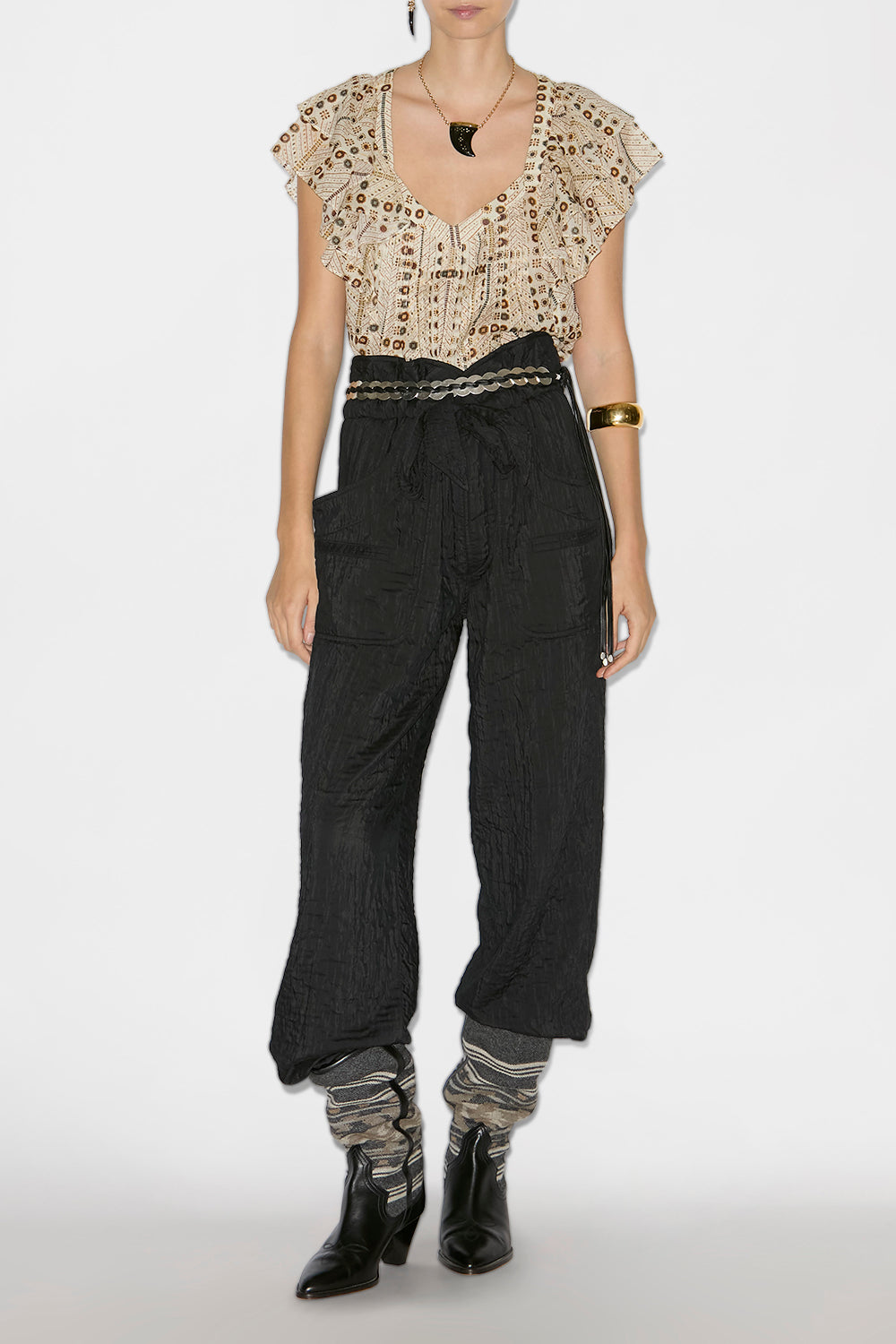 Pantalon serida inspiration baroudeur  - Noir - Woman - 2