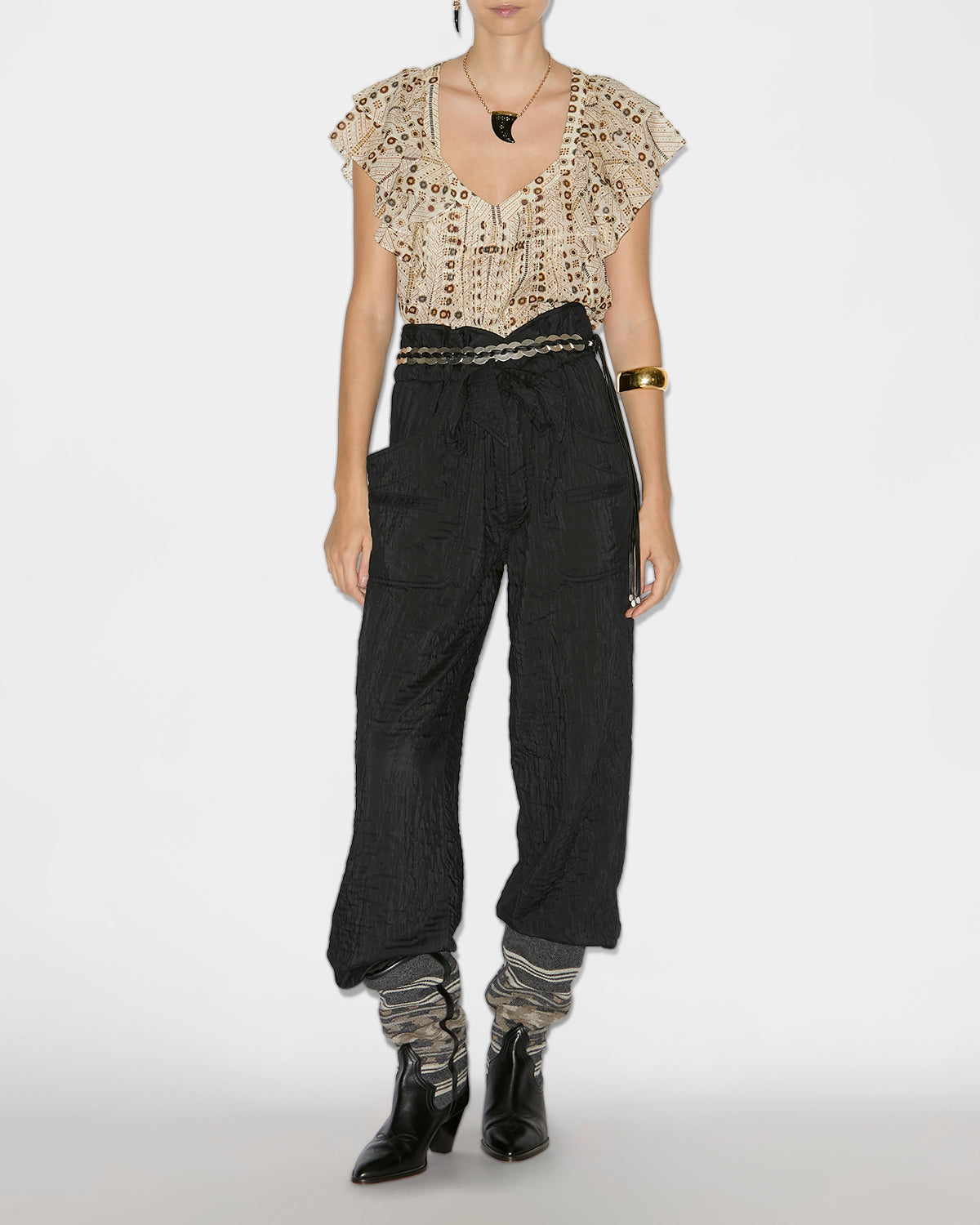 Pantalon serida inspiration baroudeur  - Noir - Woman - 1