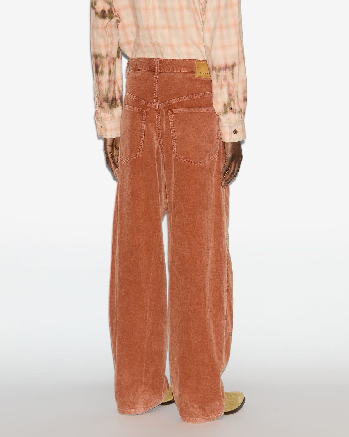 Pantalon large lorson en velours côtelé - Orange - Man - 4