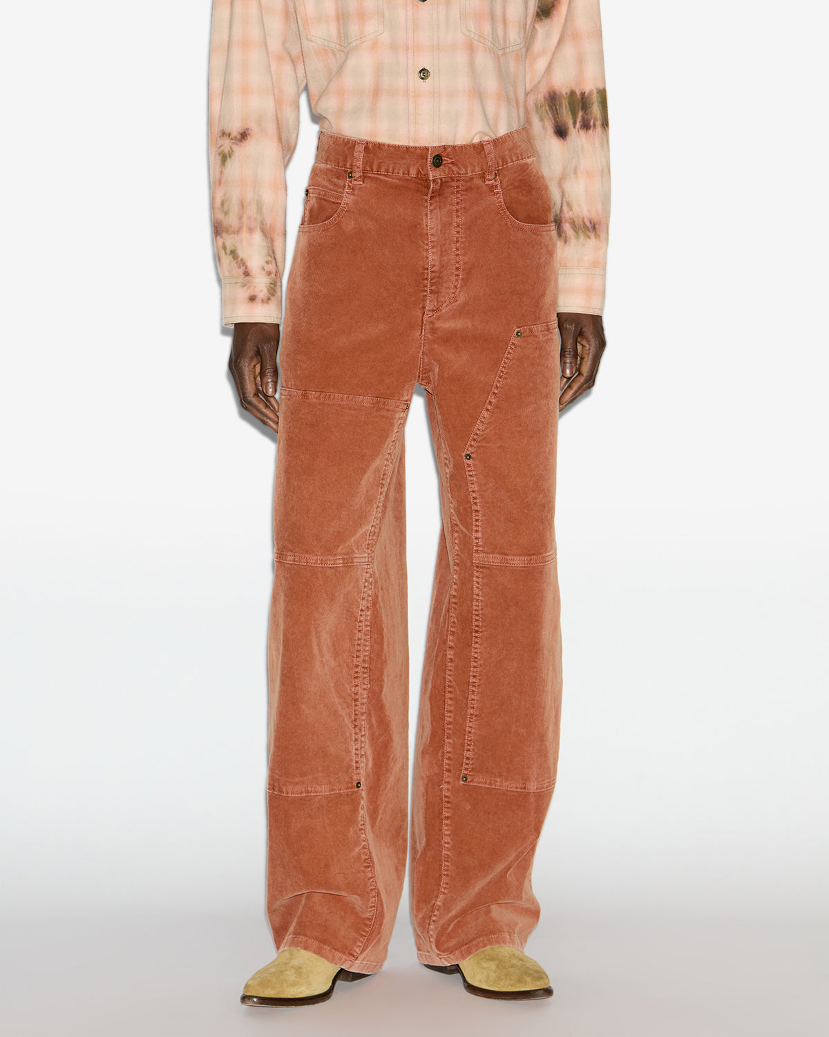 Pantalon large lorson en velours côtelé - Orange - Man - 3