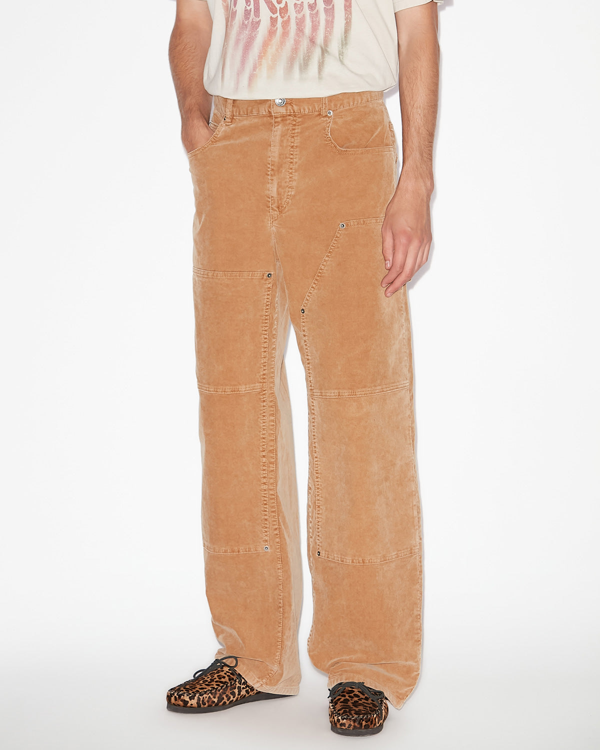 Pantalon large lorson en velours côtelé - Camel - Man - 3
