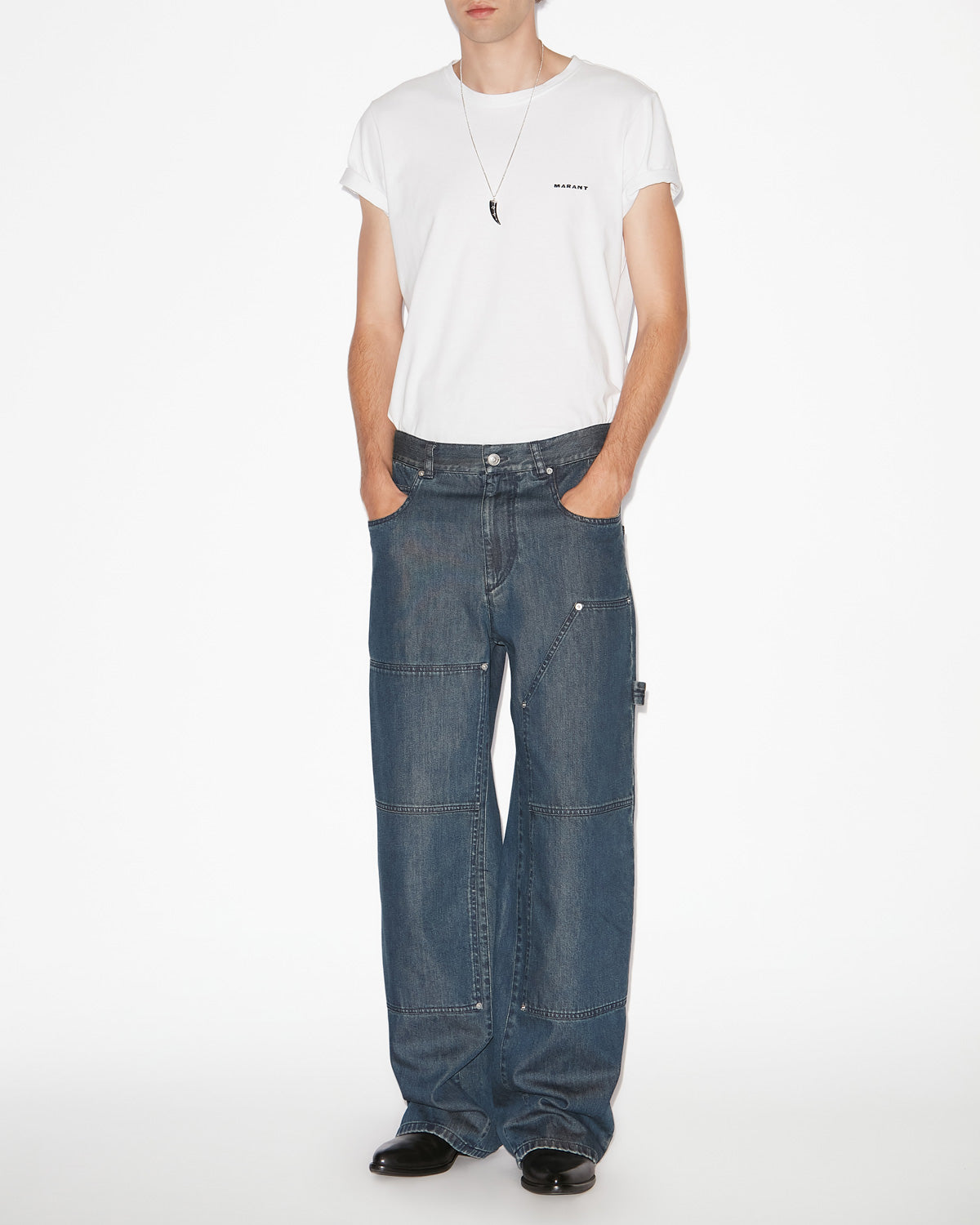 Jeans orson ampi in denim sottile - Blu - Man - 1