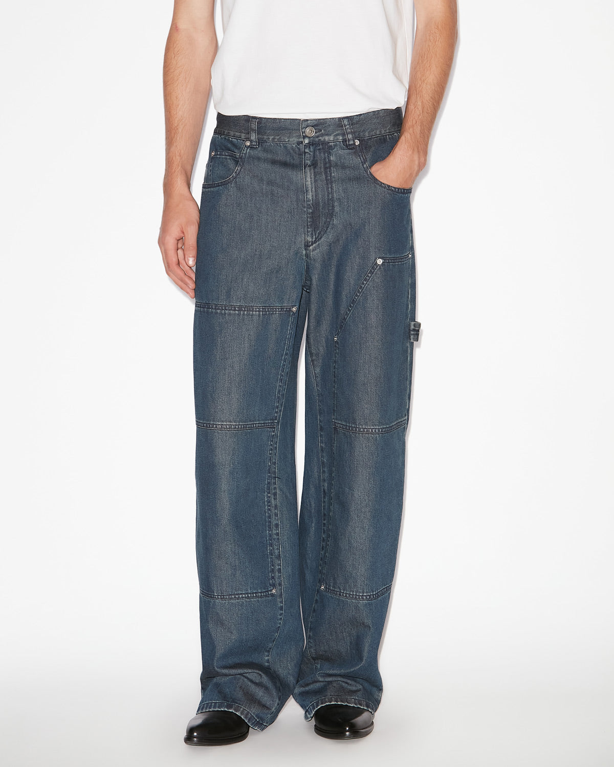 Jeans orson ampi in denim sottile - Blu - Man - 3