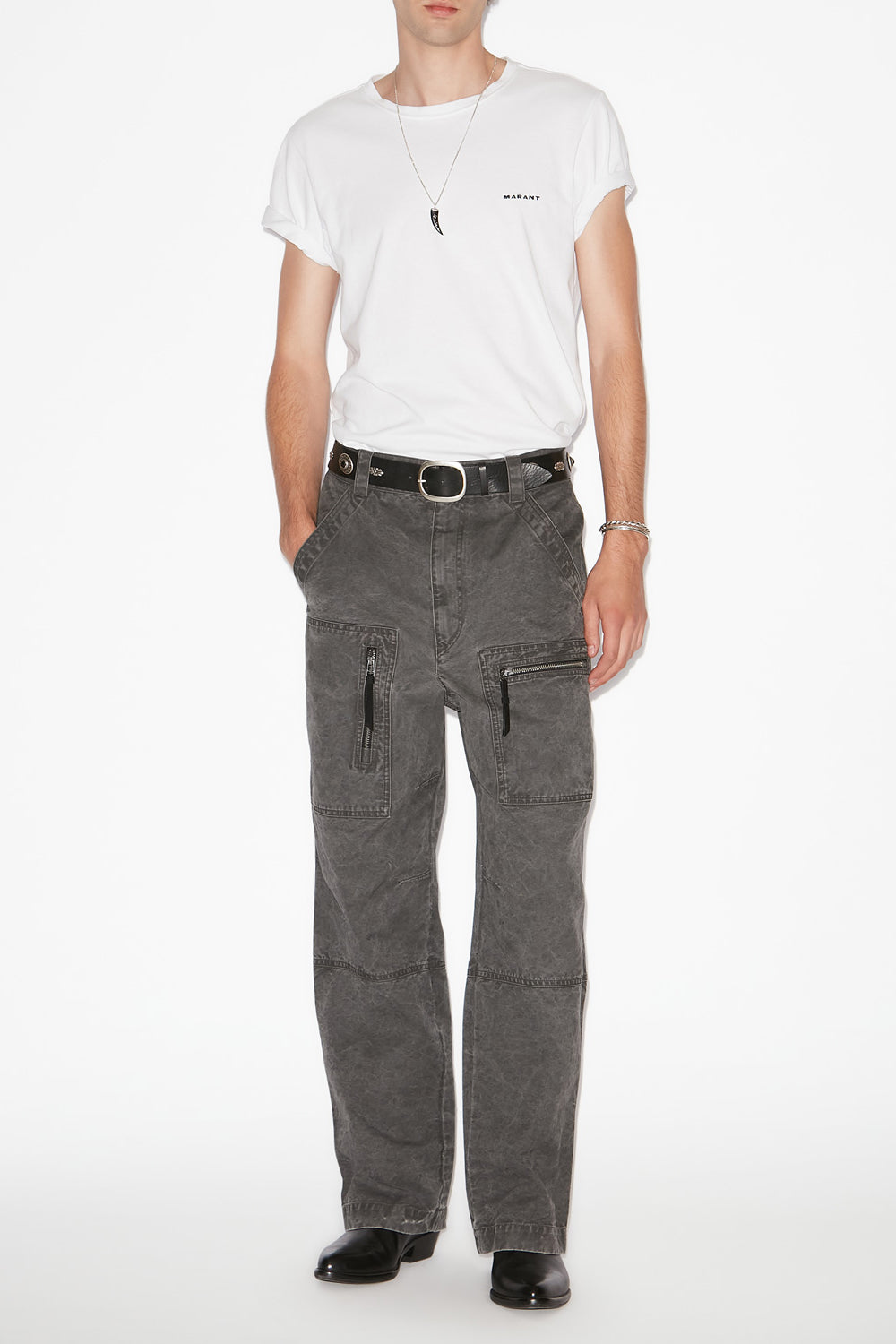 Kleber coated cotton pants - Black - Man - 2