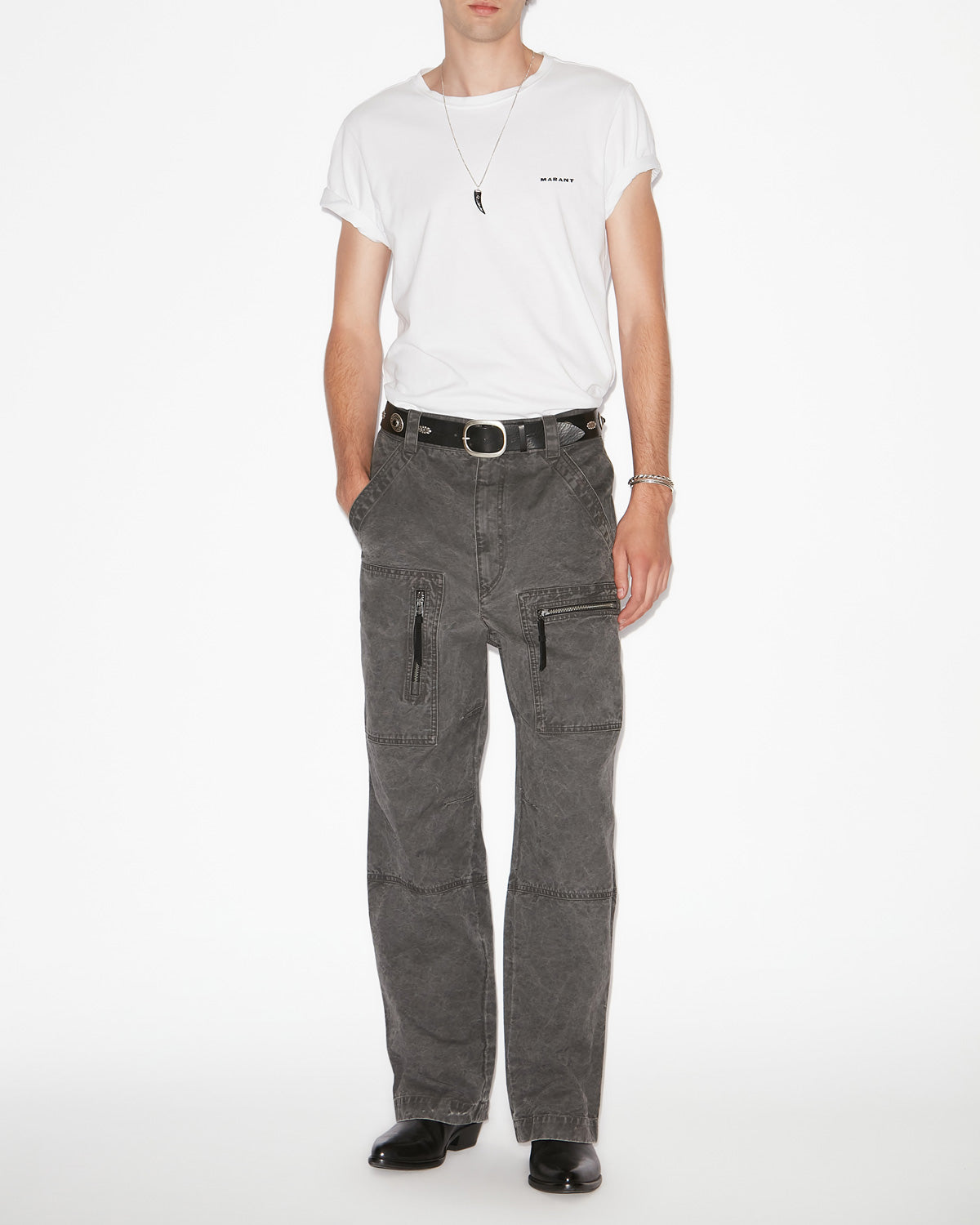 Kleber coated cotton pants - Black - Man - 1