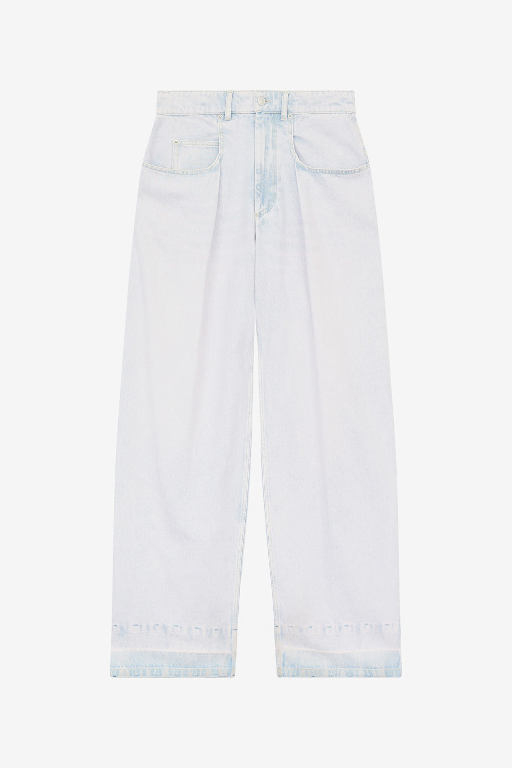 Rachelle pleated loose fit denim jeans - Light blue - Woman - 1
