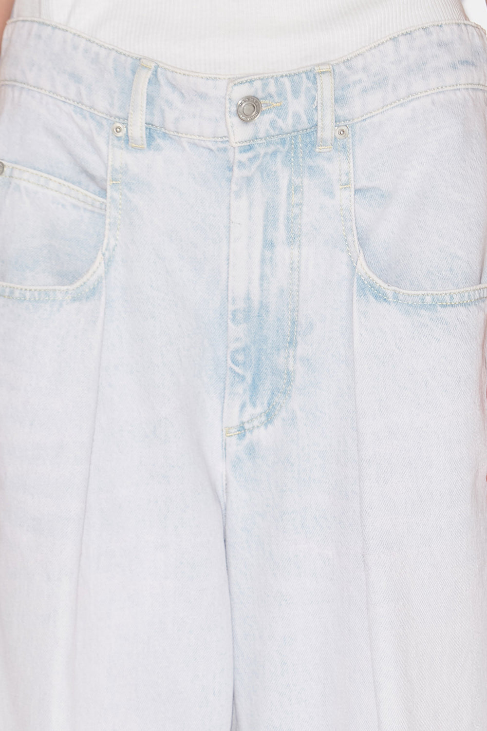 Rachelle pleated loose fit denim jeans - Light blue - Woman - 3