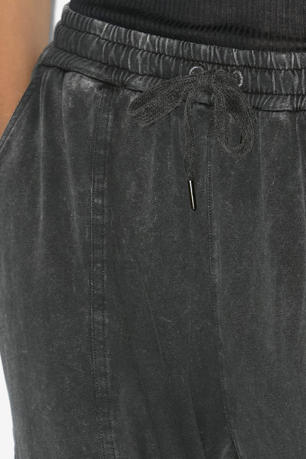 Pantalon regina en jersey délavé  - Noir délavé - Woman - 3