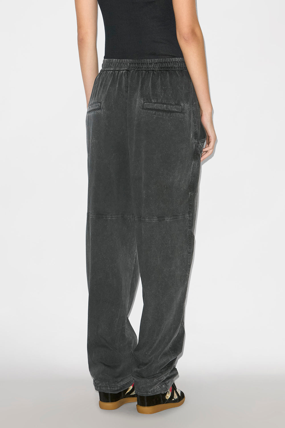 Pantalon regina en jersey délavé  - Noir délavé - Woman - 5